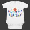 Personalized First Birthday Romper onesies, bodysuits, custom baby clothes online India