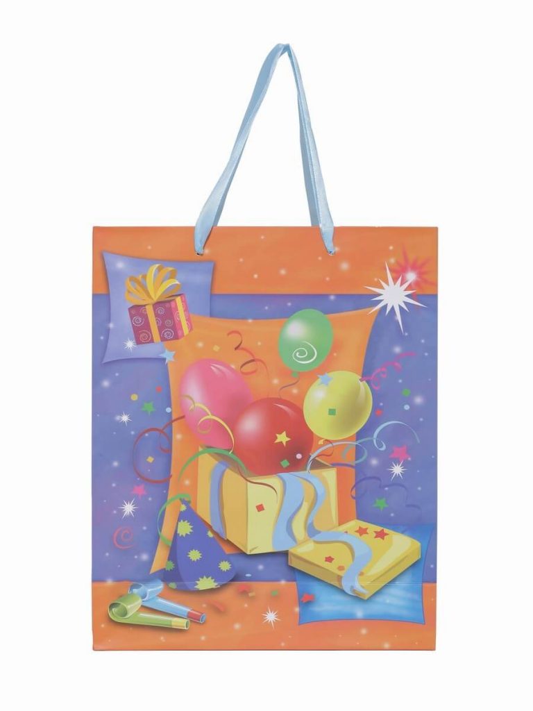 Buy Blue Glitter Birthday Return Gift Bag Online