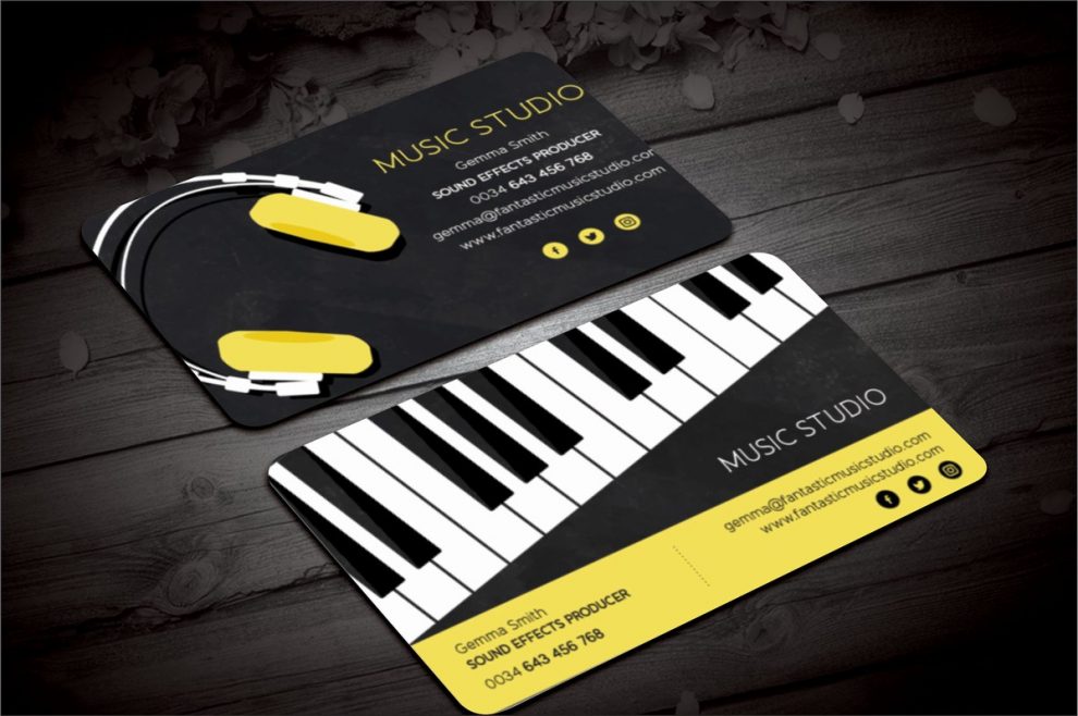 Music Band Business Card Templates Printing India