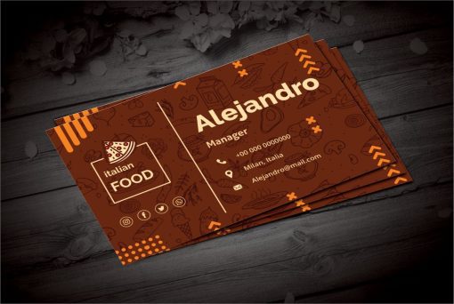 Food Restaurant Card Design