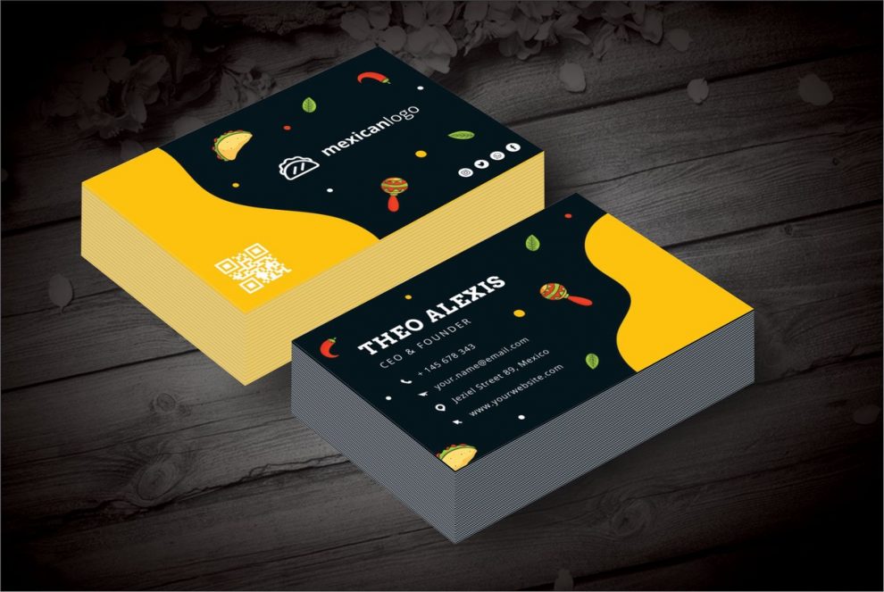 Restaurant Fast Food Business Card Design India