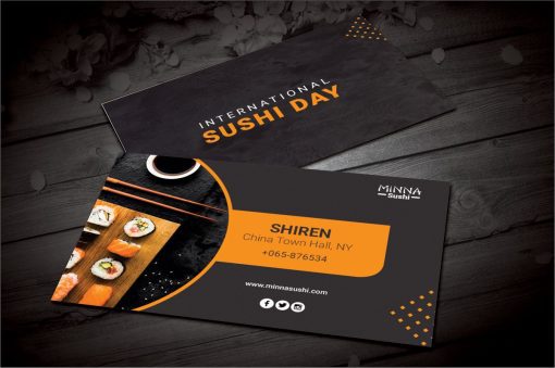 Business Card for International Sushi