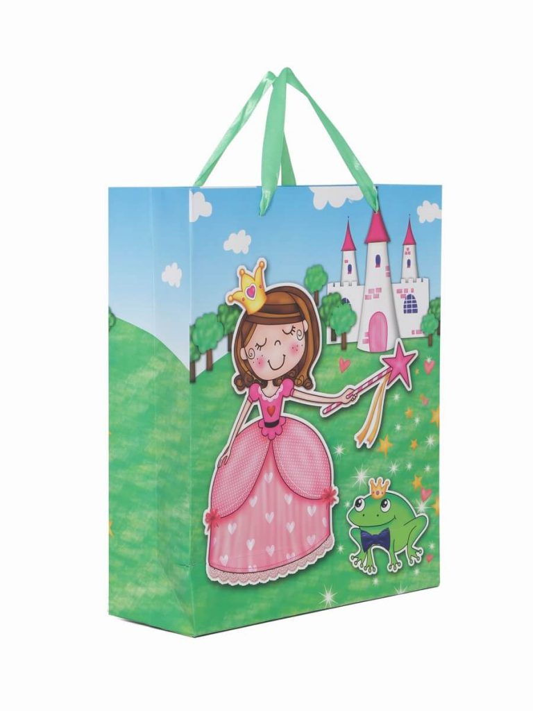 Disney Princess Themed Birthday Party Gift Bag Green