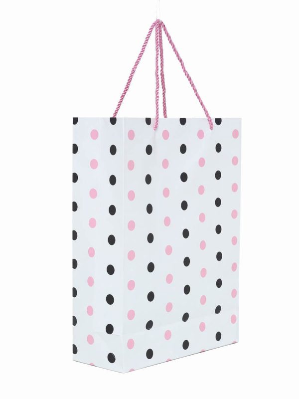 Pink and Black Polka Dot Bag