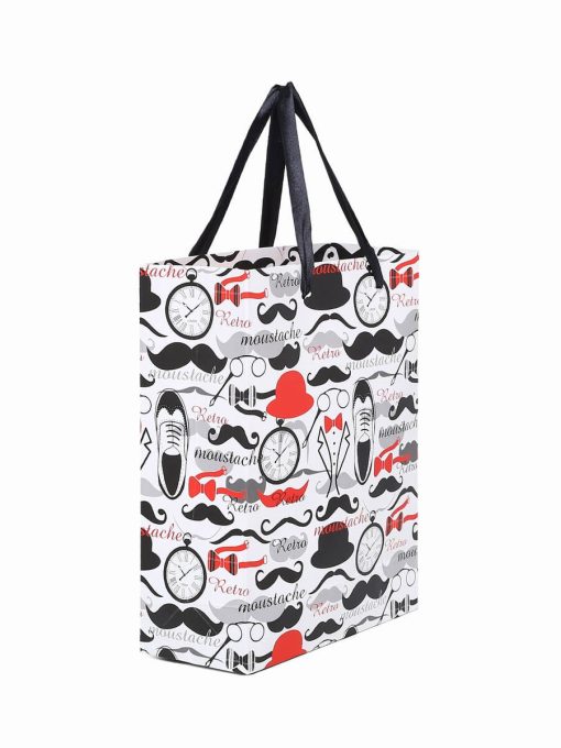 Mustache Bow Tie Hat Shopping Bag