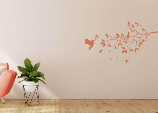 Painting Stencil Leaf Bird