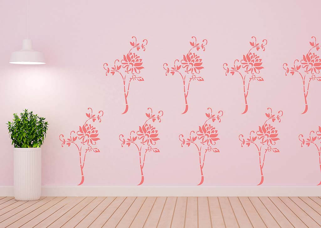 Flowers Stencil - Art and Wall Stencil - Stencil Giant