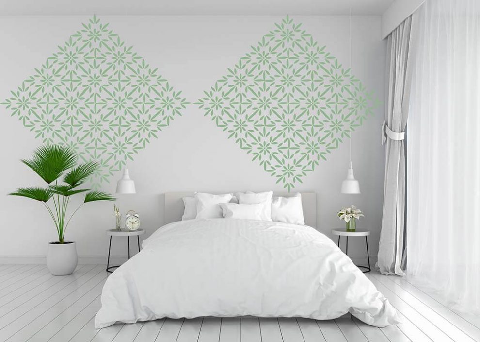 Modern Geometric Wall Paint Stencils Designs India