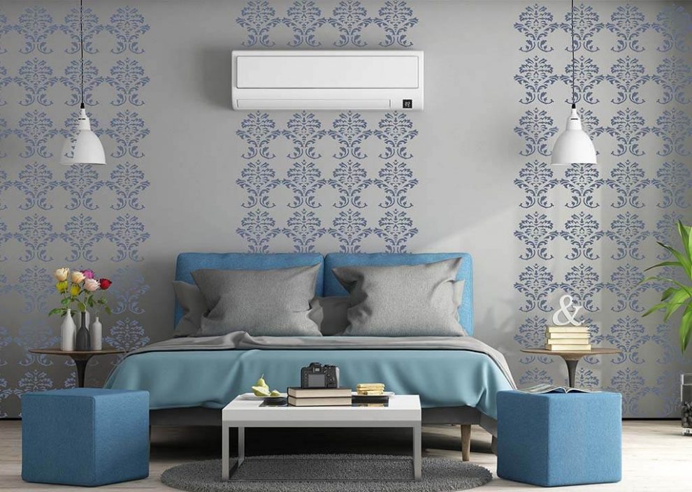 Geometric Stencil Designs for Living Room Walls