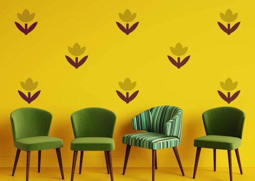 Reusable Leaf Wall Painting