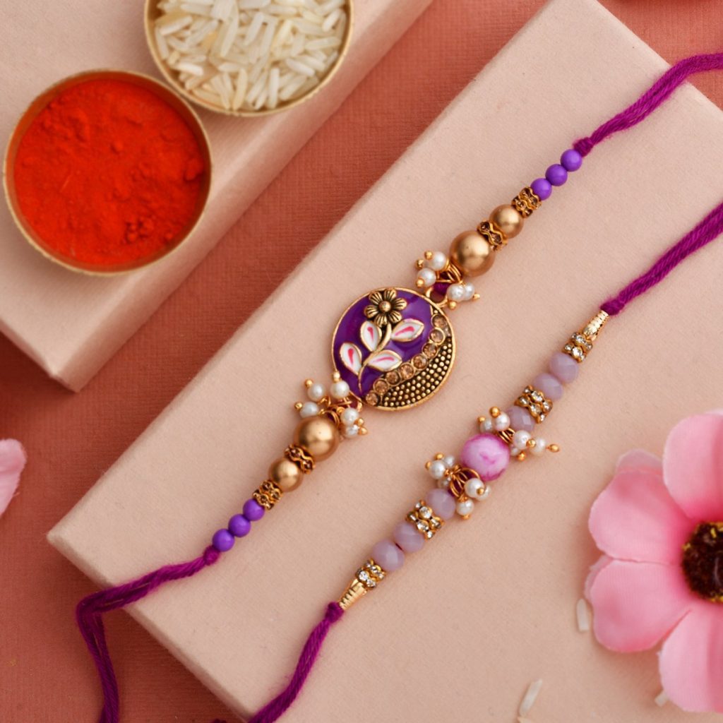Buy Set Of 2 Rakhis Online Delivery in India